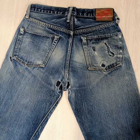 DENIME Authentic Vintage distressed Japanese selvedge denim jeans - Picture 6 of 12